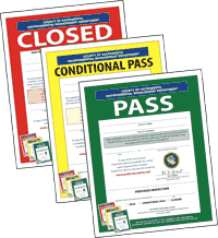 Placards-Green, Yellow, Red image